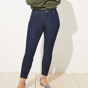 LOFT Plus Modern Skinny Jeans in Dark Rinse Wash